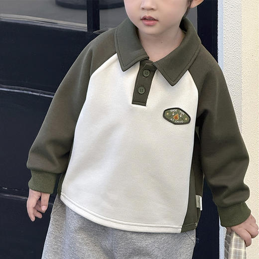 裁缝学苑TQ185卫衣纸样儿童男童秋装新款男孩插肩袖上衣polo衫样板 商品图2