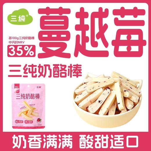 【三纯家好吃的零食都在这里】 干净配料表 健康好吃 高钙鲜乳条、烤酸奶皮、奶酪棒、每一样都值得品鉴 商品图1