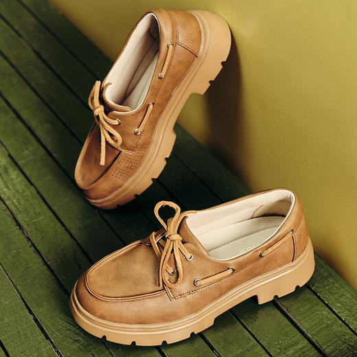 PANSY盼喜日本女鞋超轻防滑一脚蹬厚底乐福鞋2025新款--4273 商品图1