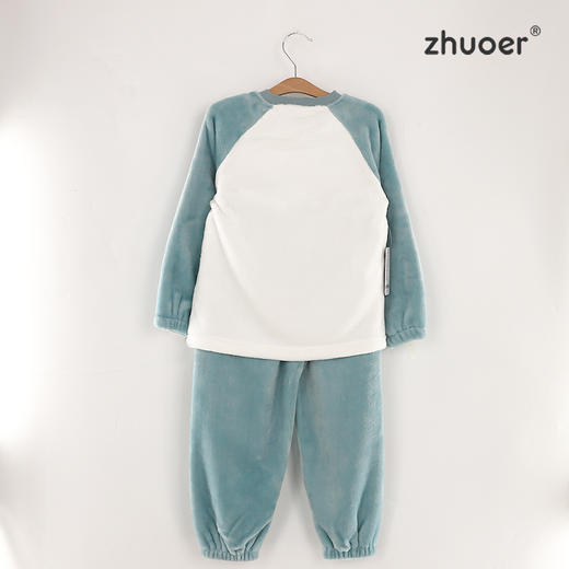 【可爱绒绒家居服套装】男女宝通用两件套保暖防风冬装百搭款内搭外穿两用柔软亲肤 商品图4