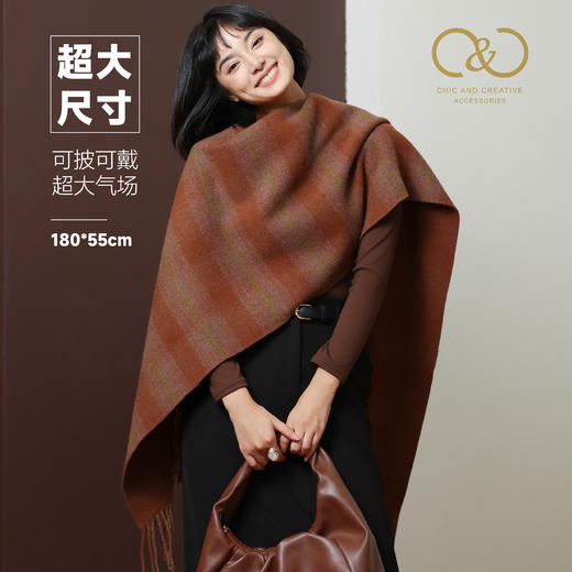 【C&C围巾】 时尚轻奢感羊毛/羊羔绒围巾 商品图9