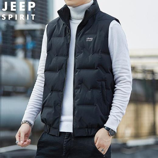 JEEP SPIRIT羽绒马甲男薄羽绒马夹立领短款背心羽绒坎肩HL7170 商品图3