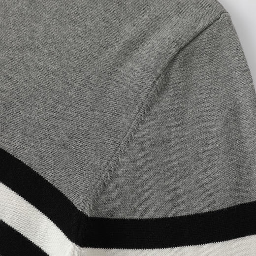 GXG男装25秋季时尚潮流撞色条纹针织衫日常百搭圆领休闲男式毛衣K&C 商品图8