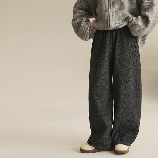 裁缝学苑QZ48毛呢仿羊绒弯刀裤纸样儿童女装亲子装阔腿裤服装打板 商品图6