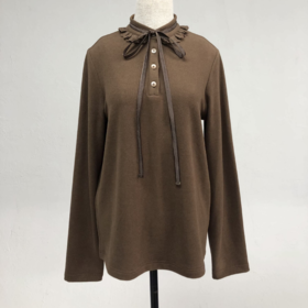 Famecoco范可儿休闲套头衬衫长袖T恤打底内搭FAB8BB027