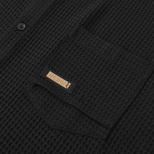 GXG男装【华夫格肌理】25春季简约翻领工装贴袋男式长袖休闲衬衫K&C 商品图10