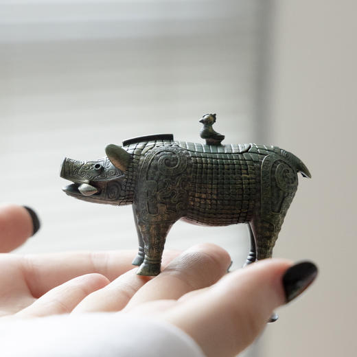 豕形铜尊冰箱贴 文创立体磁吸冰箱贴国风创意纪念品 商品图2