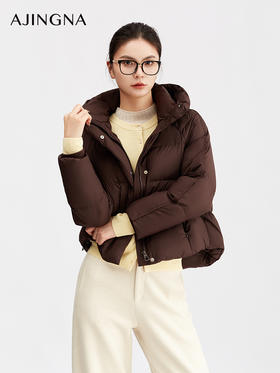 【商场同款】阿菁娜冬季新款空气锁温羽绒服动态剪裁零束缚鸭绒轻盈不压身通勤出行皆宜A30D516068