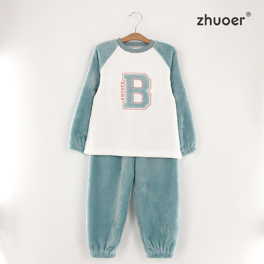 【可爱绒绒家居服套装】男女宝通用两件套保暖防风冬装百搭款内搭外穿两用柔软亲肤 商品图5