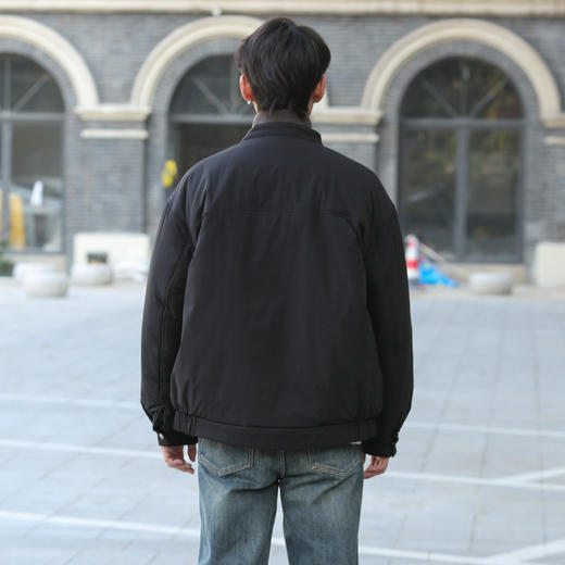 DRONKOO 2025 立领防风扣左侧拉链短款厚棉服 商品图4