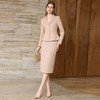 IWY/奶茶杏色高级感西装套裙女职业装通勤两件套秋冬长袖美容院工作服25CS900 商品缩略图3