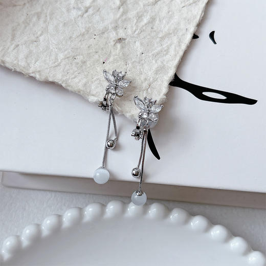 气质小众百搭蝴蝶流苏耳夹-纪念日百货门店同款167750663 商品图0