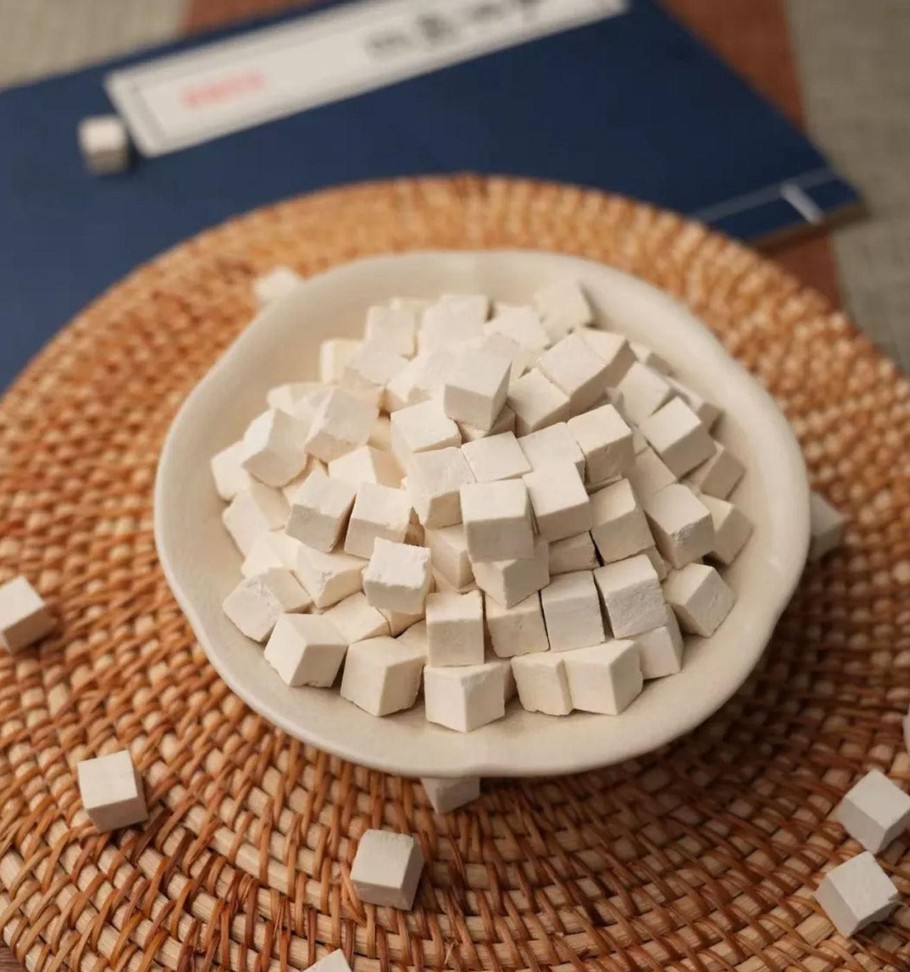 得幸造物安徽金寨茯苓中心丁|高品相，只取茯苓精华中心位置切成丁，无硫熏！