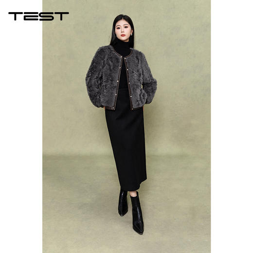 冬上新通勤百搭优雅气质保暖毛绒外套2254131 商品图1