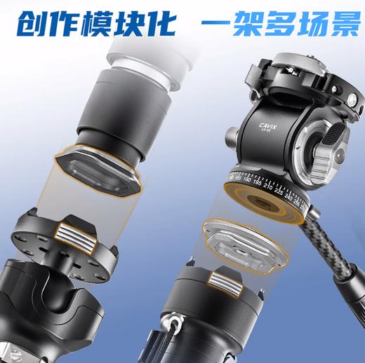 （CAVIX）安卡AK-P3一键升降独脚架碳纤维相机快速升降拉伸快装快拆专业摄影户外便携婚礼拍摄液压云台支架 商品图5