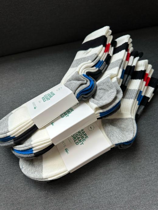 日本限定3双装🐊刺绣宽条中筒袜 材质:80%精梳棉20%氨纶，卡纸包装 商品图6