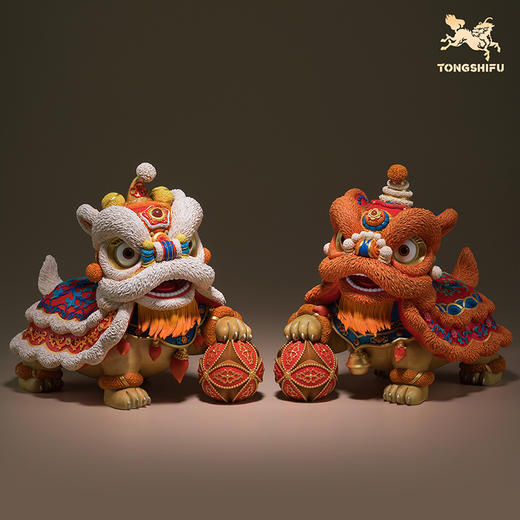 铜师傅《狮舞祥瑞》客厅玄关铜狮子摆件 家居装饰工艺品 商品图1