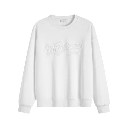 HIM漢崇【商场同款】宽松柔弹长袖圆领卫衣男字母水溶刺绣工艺 商品图4