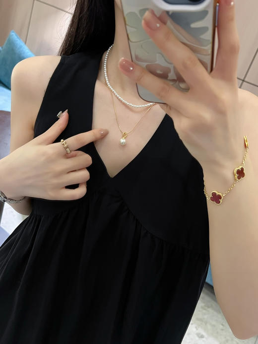 蛇骨链+珍珠项链6种戴法将优雅进行到底 商品图10