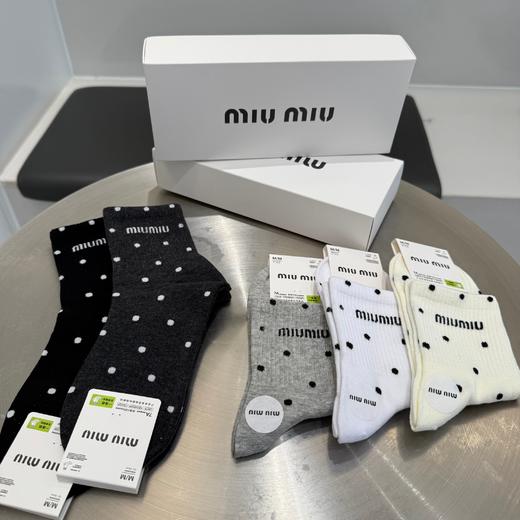 缪缪棉袜百搭系列 一盒5双，每双花色不一样 商品图4
