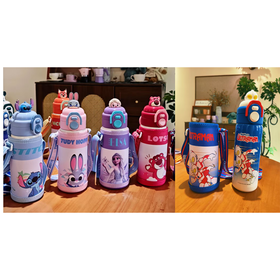 迪士尼500ml双饮杯米奇草莓熊奥特曼ZH15578