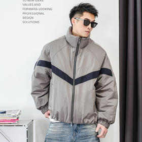 徐太浪【缉明线 运动风】双拉链立领羽绒服男冬季大码防寒服外套