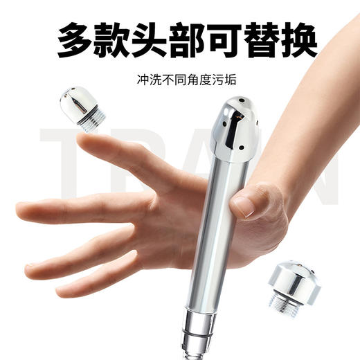 SM洁泓后庭清洗器三头更换金属阴道肛门灌肠器情趣玩具 商品图2