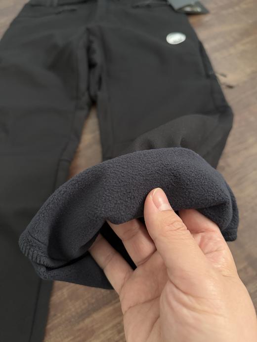 猛犸象Taiss 秋冬男士户外运动加绒加厚弹力舒适登山攀岩防风保暖软壳长裤 商品图4