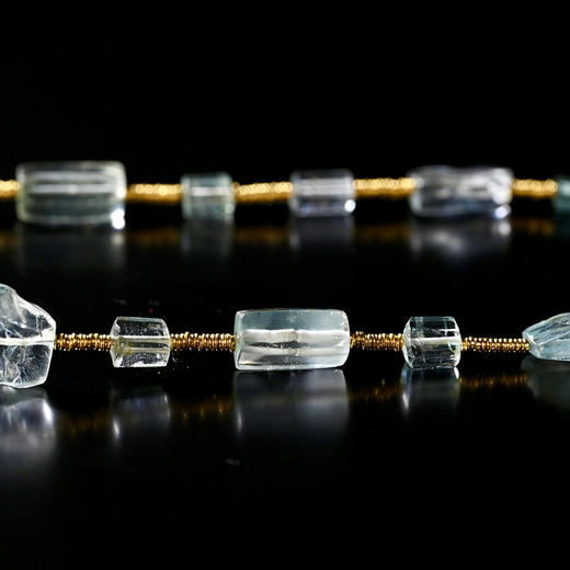 西亚高古黄水晶+汉代海蓝宝项链 商品图9