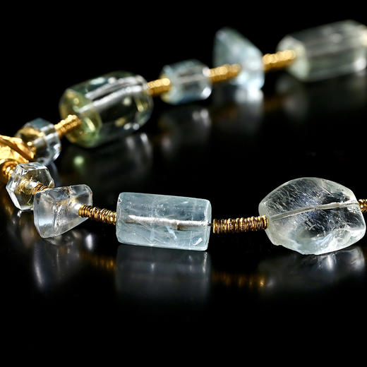 西亚高古黄水晶+汉代海蓝宝项链 商品图8