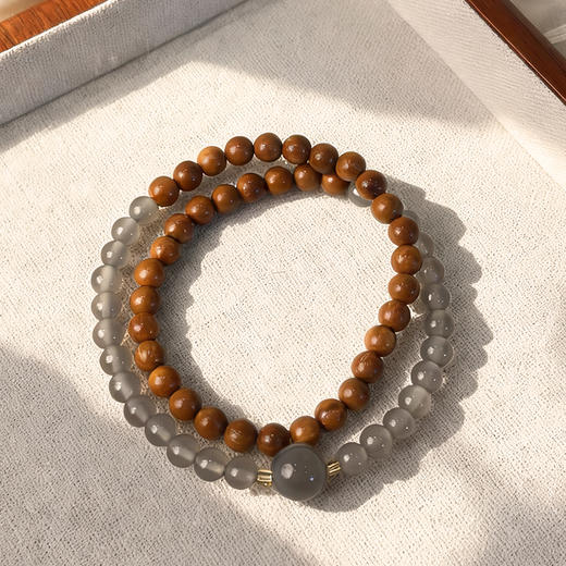 【秋冬上新】BAOFANDI 宝梵迪紫气东来双圈手链文玩盘玩手串【礼袋+礼盒+保养卡+证书】 商品图6