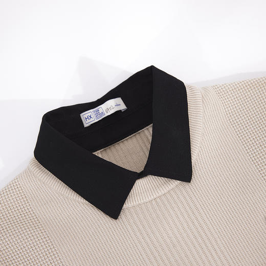 【新品上新】HX 冬季衬衣领毛衫S107544119101 商品图2