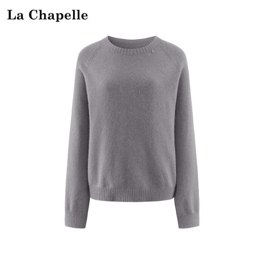 会员福利【蓬松柔软/兔毛+绵羊毛】拉夏贝尔/La Chapelle圆领针织衫~低饱和多色非常秋冬！很温柔气质百搭毛衣 商品图14