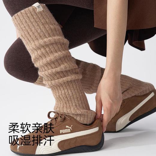 【穿搭灵感·羊毛混纺保暖堆堆腿套】纯色竖条纹羊毛针织袜套 商品图1