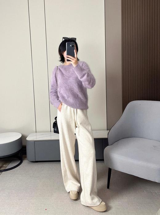 高品质神裤~【直筒羊毛裤】撞色的高腰裤腰边设计+窄腿阔版的版型，显瘦显腿长！无标发货WD 商品图5