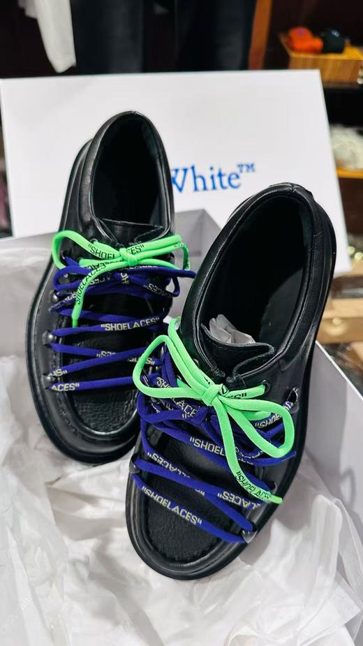 女款拼色绑带休闲鞋he 商品图0