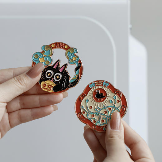 2025年限定双层金属冰箱贴 可拆卸 狸猫文创旅游纪念品 商品图3