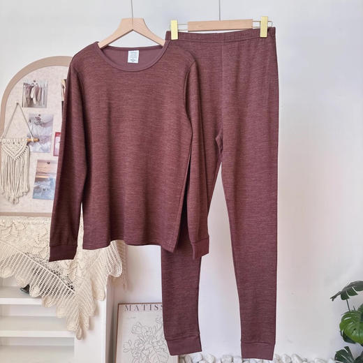 53%美丽诺羊毛40%棉敏肌不扎 女士内衣打底套装 商品图9