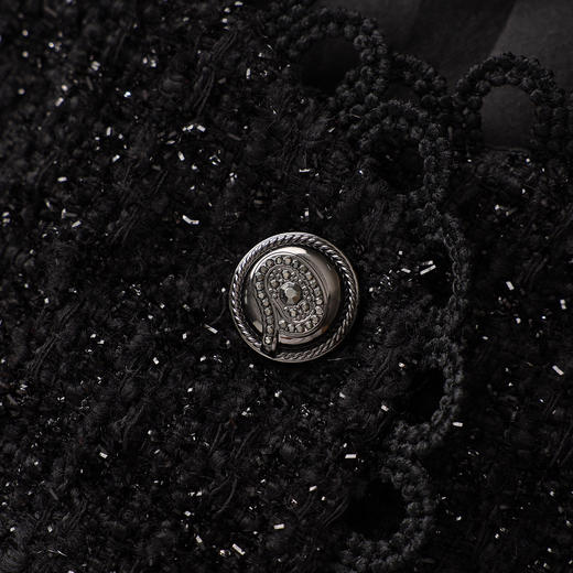 「高货wl」全新升级【铂金会员321/天猫429/差价108】(00313)洛诗气质羊毛混纺马甲2025秋冬蕾丝花边小香风无袖外套女 商品图3