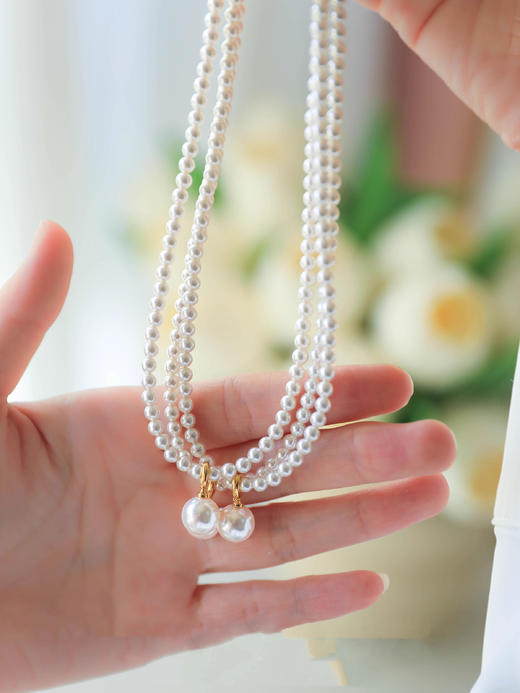 蛇骨链+珍珠项链6种戴法将优雅进行到底 商品图6