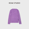 ROMI STUDIO“绝绝紫”羊毛桑蚕丝舒适圆领套头打底毛衫 RWCWST6961 商品缩略图5