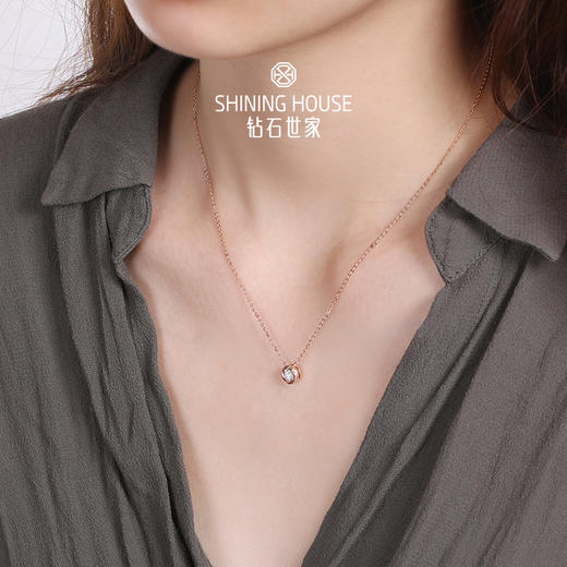 【甄选钻饰】【专享】钻石世家 18K金钻项链 泡泡之恋系列钻饰项链 商品图3