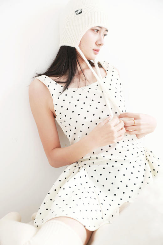 成分是羊毛+羊绒，千金感毛球儿帽子。羊绒粗线混纺飞机帽C112888 商品图0