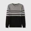 GXG男装25秋季时尚潮流撞色条纹针织衫日常百搭圆领休闲男式毛衣K&C 商品缩略图2