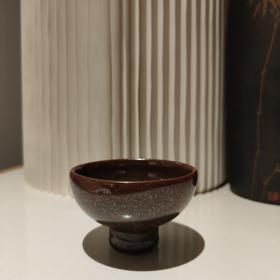 赤波洒金高脚杯-华宁陶