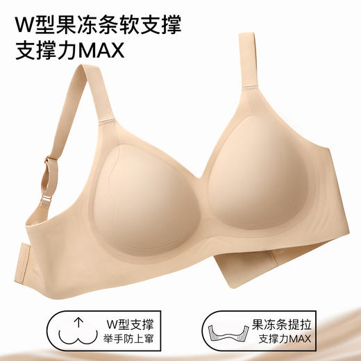 【298选3】A1-【A-C杯】【圆润全罩杯】【隐形粉底液内衣洞洞杯】润微提拉聚拢无钢圈舒适无痕薄款内衣文胸罩   提拉羽纱 商品图4