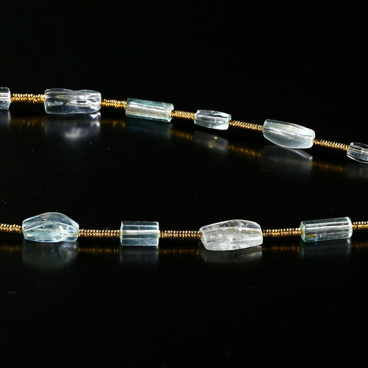 西亚高古黄水晶+汉代海蓝宝项链 商品图7