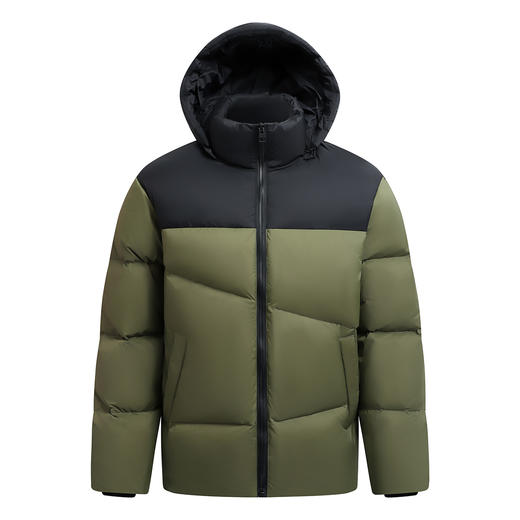 罗蒙冬季短款羽绒服男士拼色连帽休闲百搭面包服保暖羽绒外套 商品图9