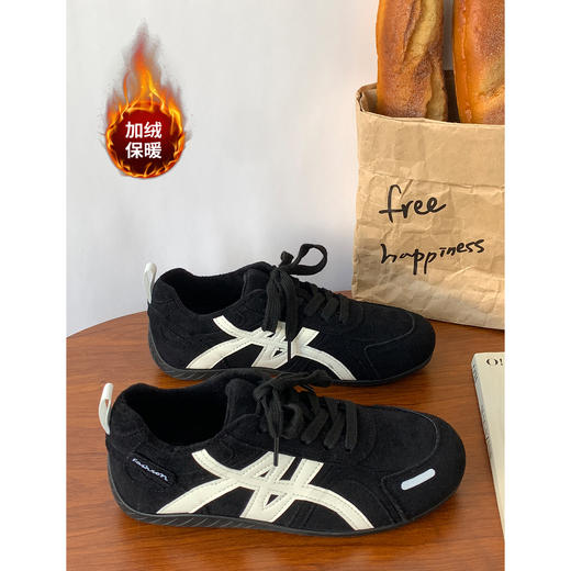 【YW】无忧购复古撞色拼接德训鞋女加绒保暖百搭通勤休闲运动阿甘鞋MIS-5759-1（截单后3-5天发货) 商品图6