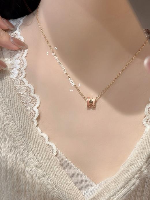 老鼠货 带包装！拼色小号！爱马仕正品订单POP 爱马shi 小号迷你 pop 拼色限定款经典标志项链 商品图4